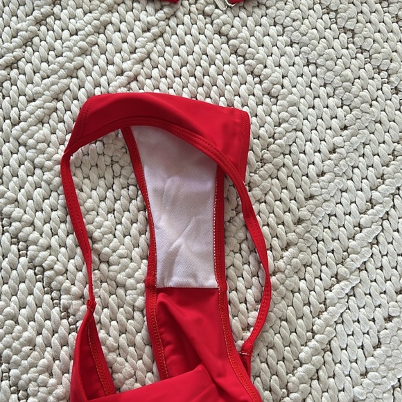 Red Triangle Bikini Set | Red Bikini Set | Red Bikini | Red String Bikini - Picture 8 of 9